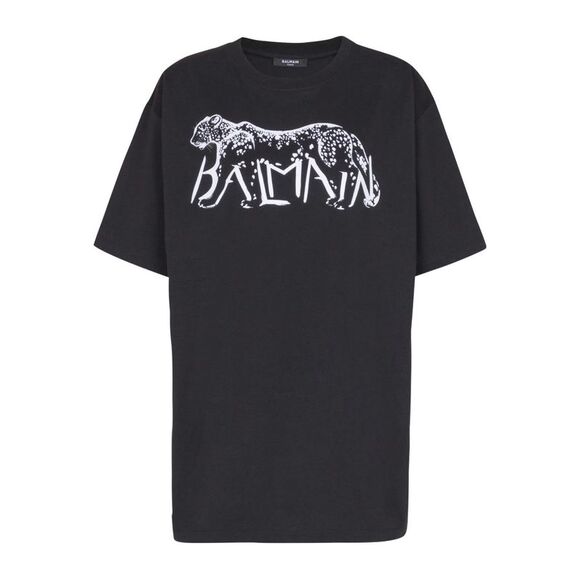 Balmain Women Leopard Print T-Shirt